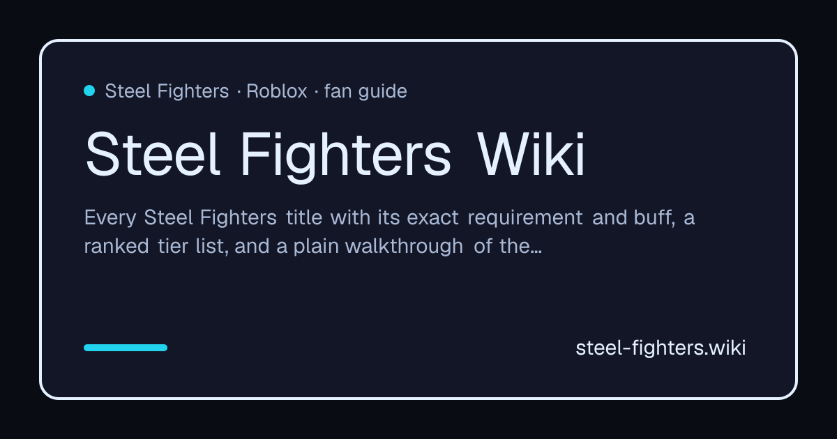 All Steel Fighters titles (22)
